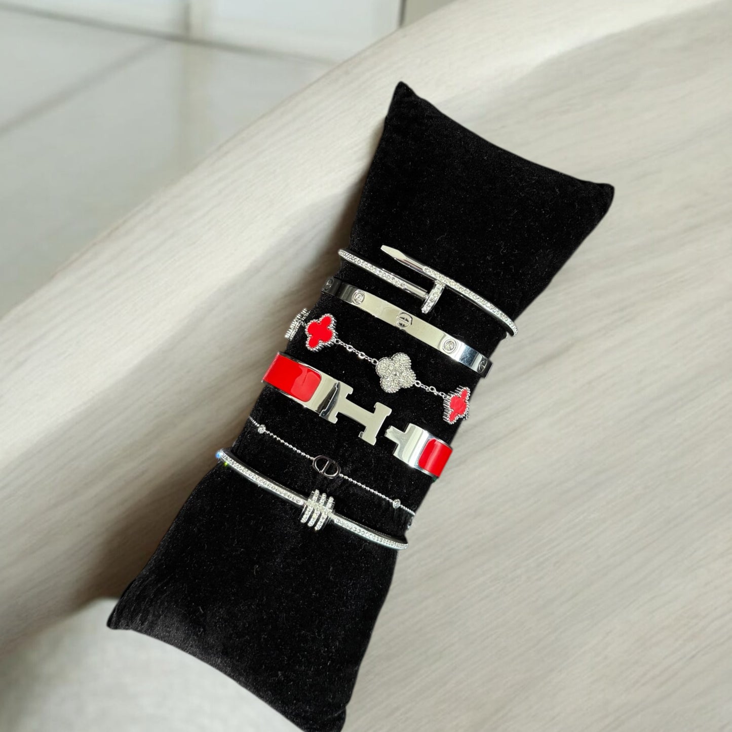 Hamraa (Silver & Red) 6pc Stack