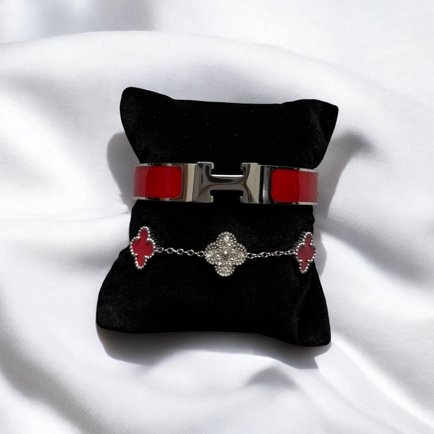 Hamraa (Silver & Red) 2pc Set