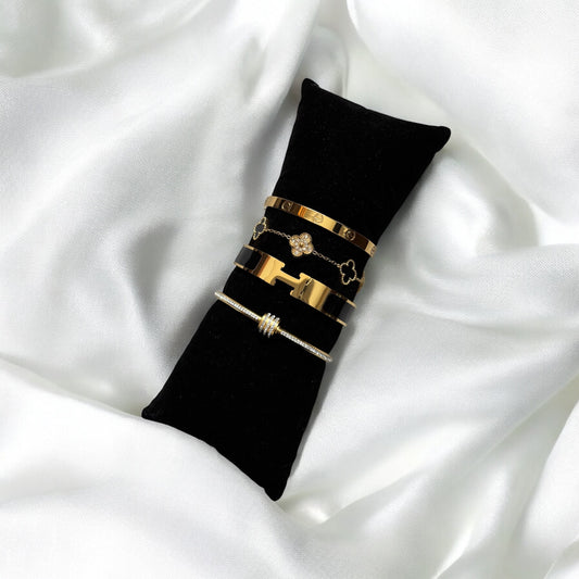 Sawda (Gold & Black) 4pc Stack