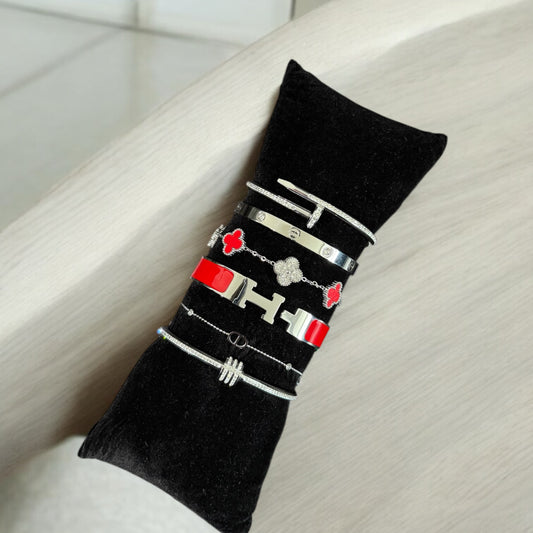 Hamraa (Silver & Red) 6pc Stack